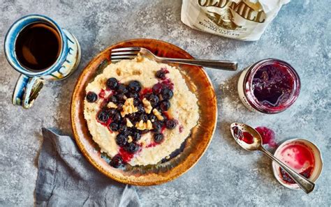 Sweet Breakfast Grits With Brown Sugar And Blueberries — The Old Mill