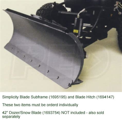 Simplicity Subframe For 42 Snowdozer Blade Simplicity 1695195