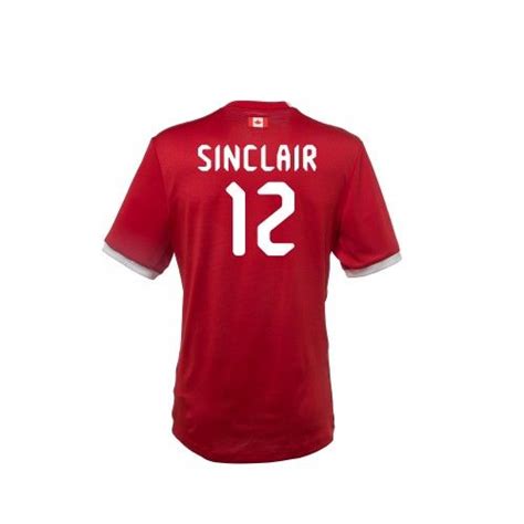 On the back, the jersey numbers have the canada soccer logo embedded. Mens Canada Soccer 16 Home SINCLAIR Jersey | Canada soccer ...