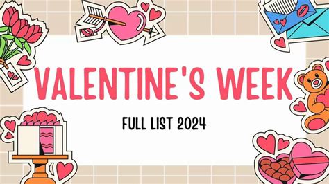 Valentine Week Days 2024 Full List Today Is Final Day Of Week Of Love