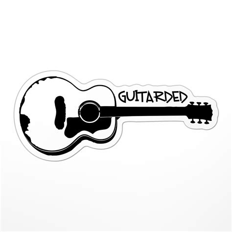 Acoustic Guitarded Sticker Guitar Guitarist Etsy