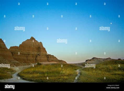 Night Sky At The Badlands National Park Stock Photo Alamy
