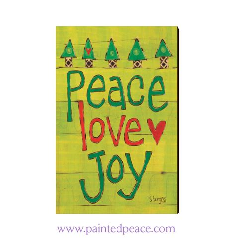 Peace Love Joy Wooden Post Card Painted Peace The Art Of Stephanie