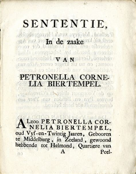 Het Tragische Lot Van Petronella Cornelia Biertempel Geschiedenis Helmond