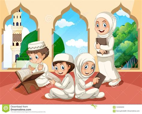 Hearing Teacher Ramadan Kids Islamic Cartoon Muslim Kids