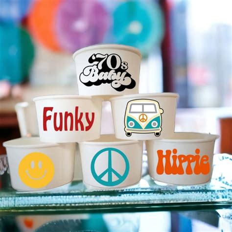 70s Party Snack Cups 70s Party Favors Etsy