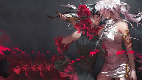Lucifer wallpaper, anime character with wings, artwork, fantasy art. women, Sword, Carciphona, Sexy Anime Wallpapers HD ...