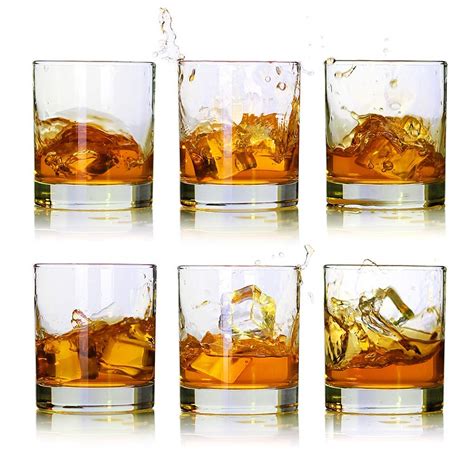 Buy Luxu Whiskey Glasses Premium 11 Oz Scotch Glasses Set Of 6 Old Fashioned Whiskey Glasses