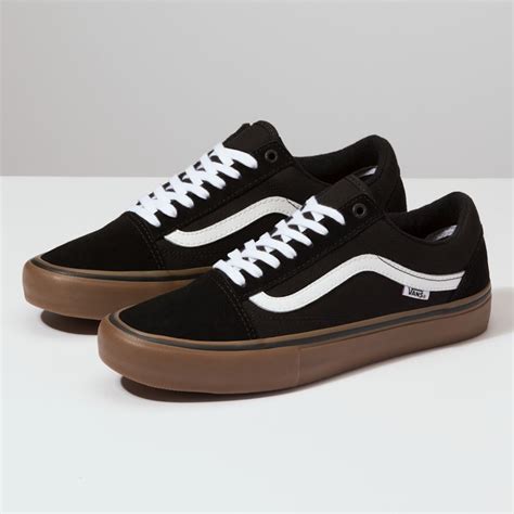 Vans Old Skool Pro Skate Shoe Blackwhitemedium Gum Boardworld Store