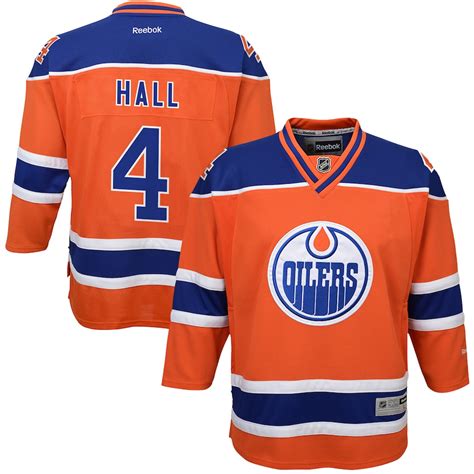Youth Edmonton Oilers Taylor Hall Reebok Orange Alternate Premier Jersey