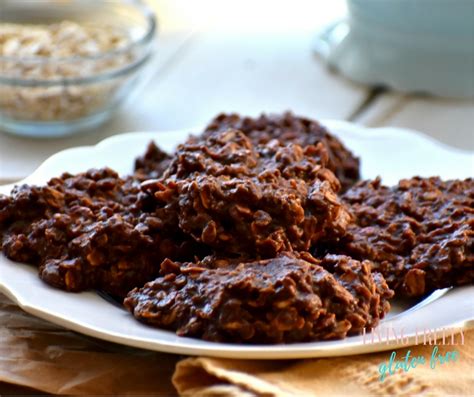 It's not quite as cute as the cutout ones but it's easy and quick! No Bake Cookies. Gluten free and dairy free chocolate no ...