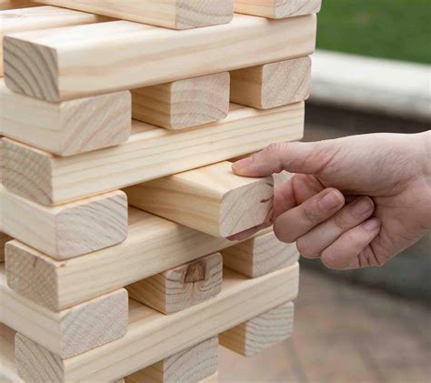 The Giant Wooden Blocks Tower Stacking Game Byhey Play
