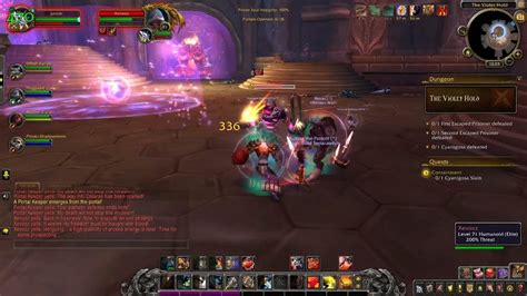 Wow Dungeons E133 Violet Hold Protection Warrior 830 Youtube