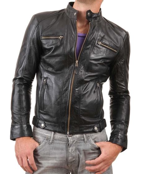 Men S Genuine Leather Jacket Slim Fit Biker Motorcycle Fashion Jacket · Leatherworld2014