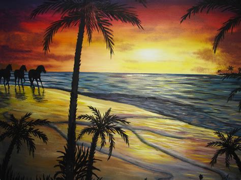 Sunset Beach Sketch At Explore Collection Of