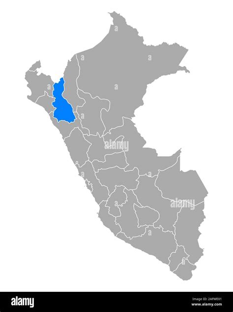 Mapa De Cajamarca En Perú Fotografía De Stock Alamy