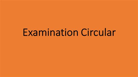 Examination Circular Reva University