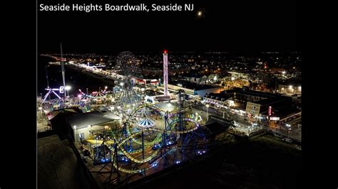 Seaside Heights Boardwalk Seaside Nj At Night 4k Youtube