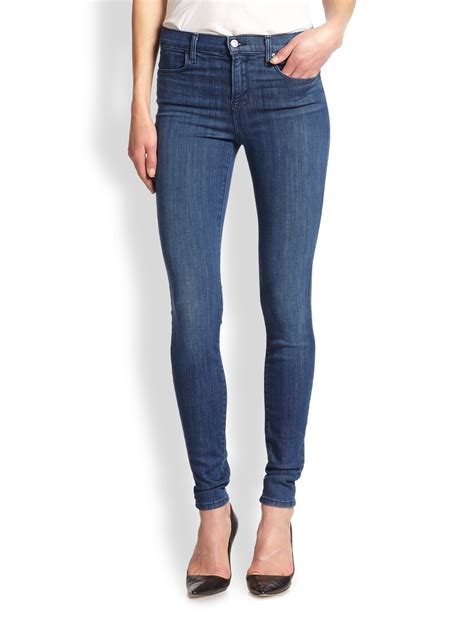 J Brand Maria High Rise Skinny Jeans In Blue Low Lyst