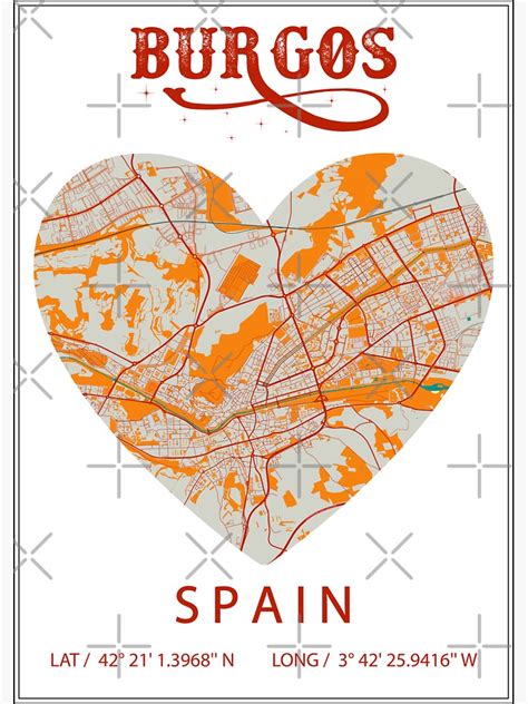 Burgos Spain City Map Sticker For Sale By Postersprof1 Redbubble