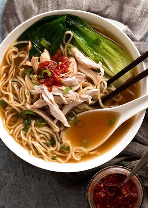 Mine is vegetarian, but you can add leftover. Chinese Noodle Soup | Recipe in 2020 | Noodle soup ...