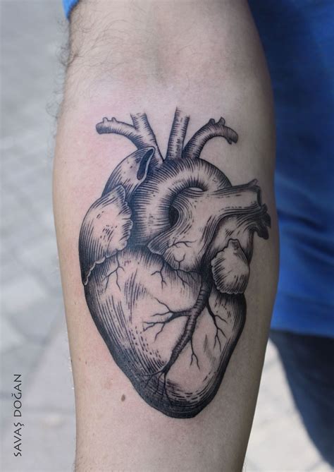 Heart Tattoo Savaş Doğan Matkap Tattoo Istanbul Kadiköy