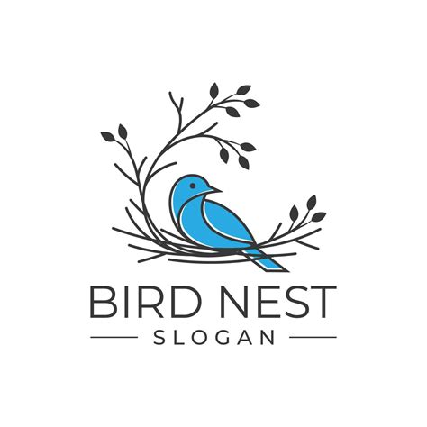 Bird Nest Logo Design Vector Illustration 6862627 Vector Art At Vecteezy