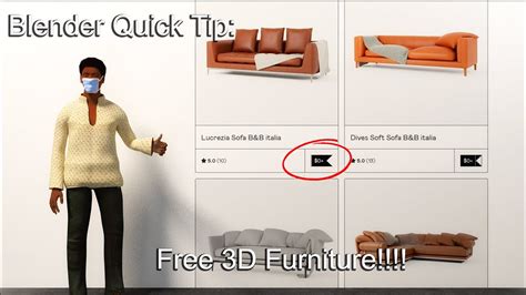 Blender Quick Tip Free 3d Furniture Assets Youtube