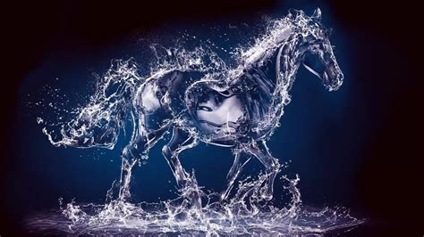 3d Water Horse Liquid Live Wallpaper Desktophut Horse Made Of Water