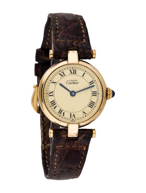 Cartier Must De Cartier Watch 18k Yellow Gold Plated Crt23350 The