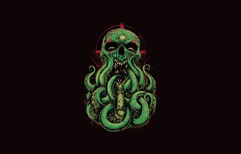 Wallpaper Minimalism Monster Style Monster Background Cthulhu