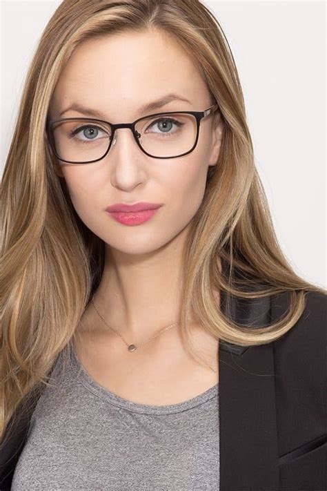 Lines Black Metal Eyeglass Frames For Women From Eyebuydirect Front