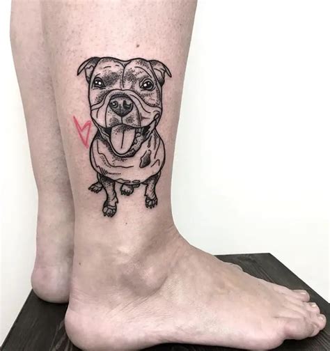 30 Best Dog Outline Tattoo Designs Page 2 The Paws