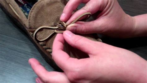Here are a few shoe lace styling methods we've come up with. How to tie a rawhide slipper lace - YouTube