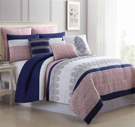 navy pink comforter | Comforter sets, Comforters, Queen comforter sets