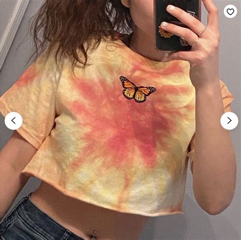 Etsy Handmade Butterfly Crop Top 1350 Tie Dye Tops Crop Top