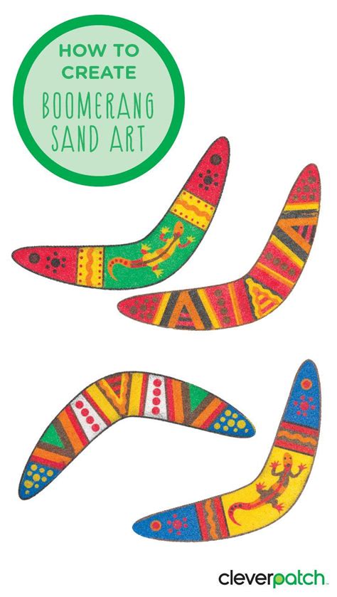 Boomerang Sand Art Cleverpatch In 2021 Sand Art Aboriginal Art For