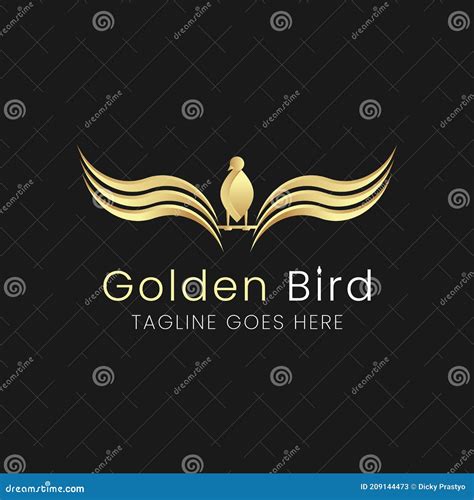 Golden Bird Logo Design Stock Vector Illustration Of Design 209144473