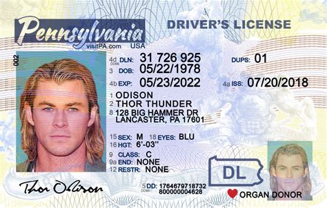 Pennsylvania New Pa Drivers License Scannable Fake Id