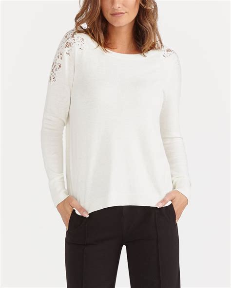 Long Sleeve Lace Sweater Women Reitmans