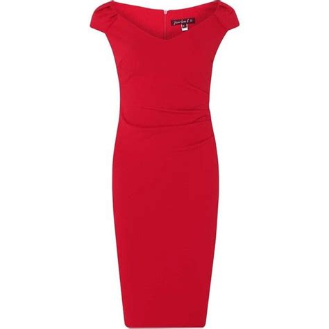 scarlet b red winter ‘rebecca bodycon dress £45 liked on polyvore featuring dresses red
