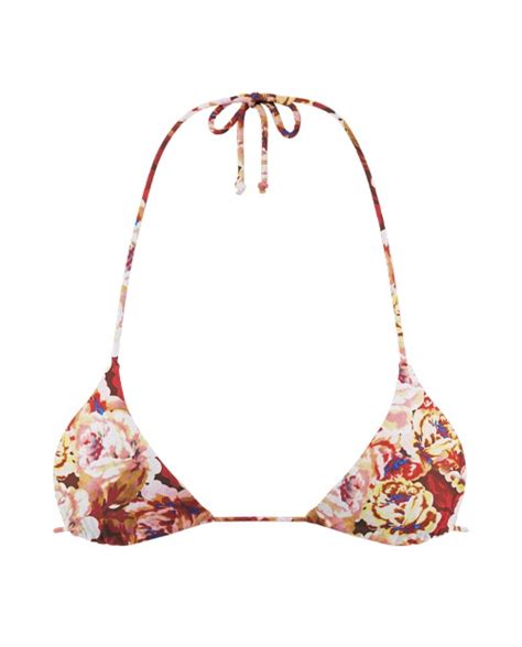 Floral Triangle Bikini Top Ark Swimwear