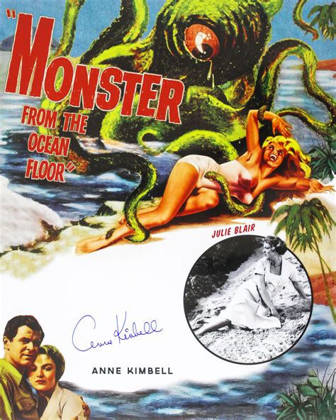 lot detail 1954 anne kimbell monster from the ocean floor signed le 16x20 color photo jsa