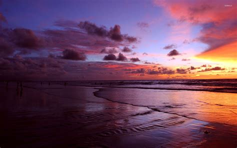 Amazing Purple Sunset 2 Wallpaper Beach Wallpapers 47087