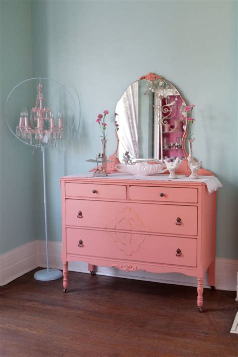 Distressed painted furniture is a very popular look and is easy to achieve. Diy Pink Distressed Dresser | Room 4 Interiors