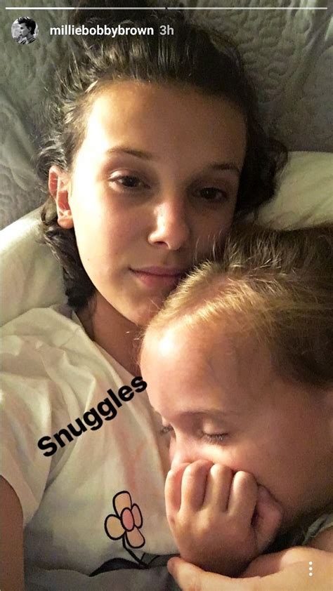Millie Bobby Brown And Avery Brown On Her Snapchat Actores De