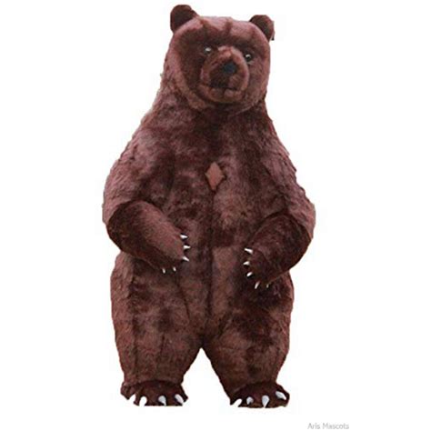 Giant Inflated Bear Costume Adult Roaring Bear Blow Up Suit Funy
