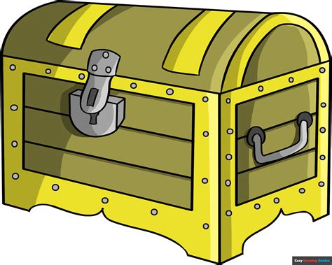 How To Draw A Treasure Chest Really Easy Drawing Tutorial