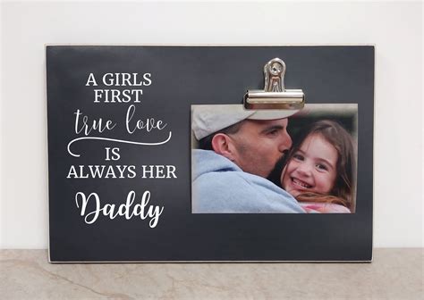 Father Daughter Picture Frame Dad Photo Frame A Girls Etsy