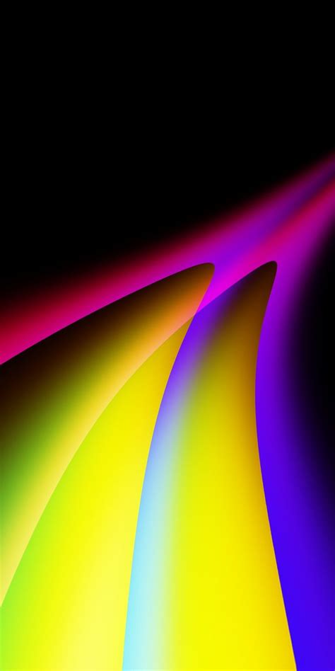 An Abstract Image With Bright Colors In The Dark Background Including